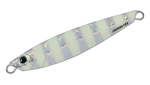 Major craft Jig para Metallic fishing lure with a white and silver pattern on a white background