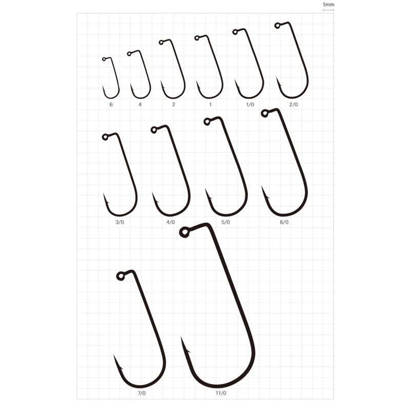 Sasame Aberdeen Jig Hooks – Black Nickel Finish (Made in Japan)