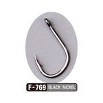 Sasame Iseama Ringed Black Nickel Hooks | Size : #13 - #4/0