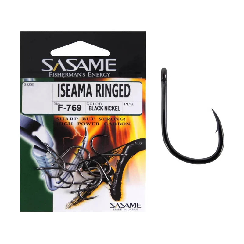 Sasame Iseama Ringed Black Nickel Hooks | Size : #13 - #4/0