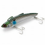 Fishing lure resembling a fish with a detailed body and treble hooks on a white background Major_carft