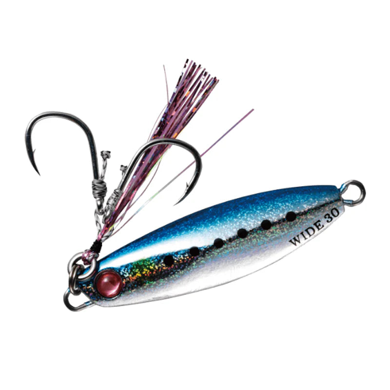 Hayabusa Jack Eye Shot Slow Wide Jig Lure – Slow Fall Flutter Jig for Saltwater Fishing